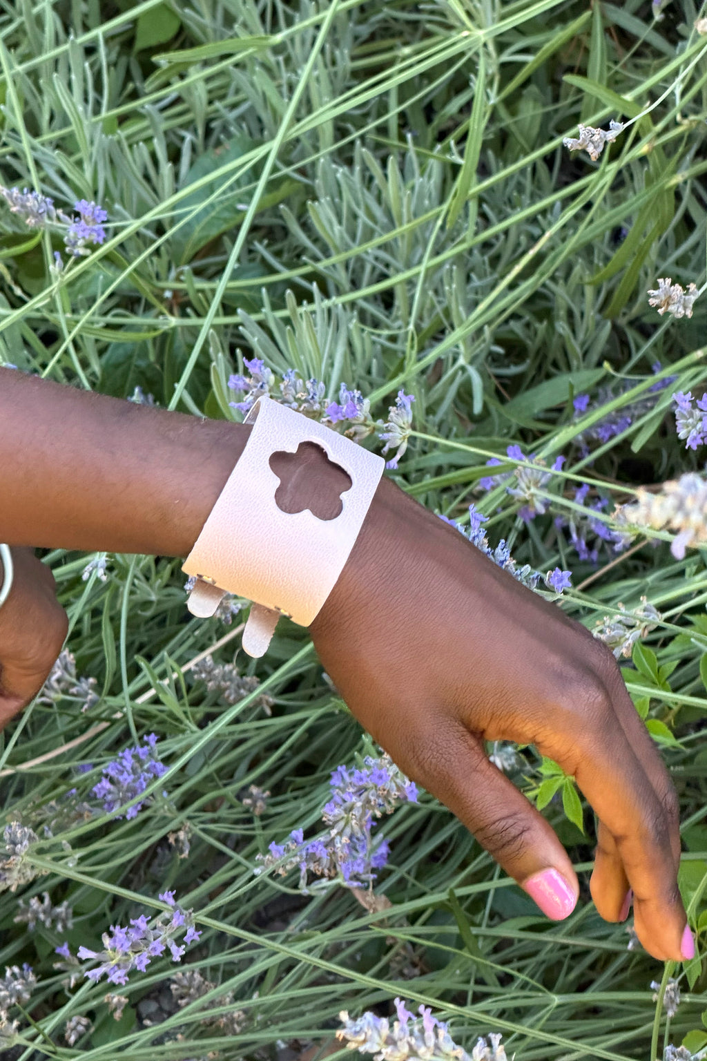 Light Pink Leather Bracelet